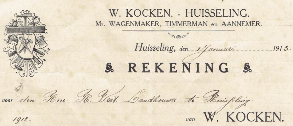 Huisseling.nl; Briefhoofd Willem Kocken
